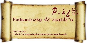 Podmaniczky Ézsaiás névjegykártya